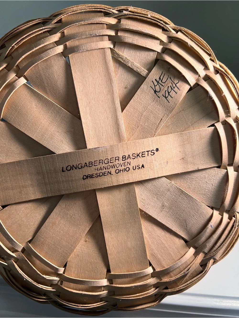 Longaberger Serving Basket with Leather Handles